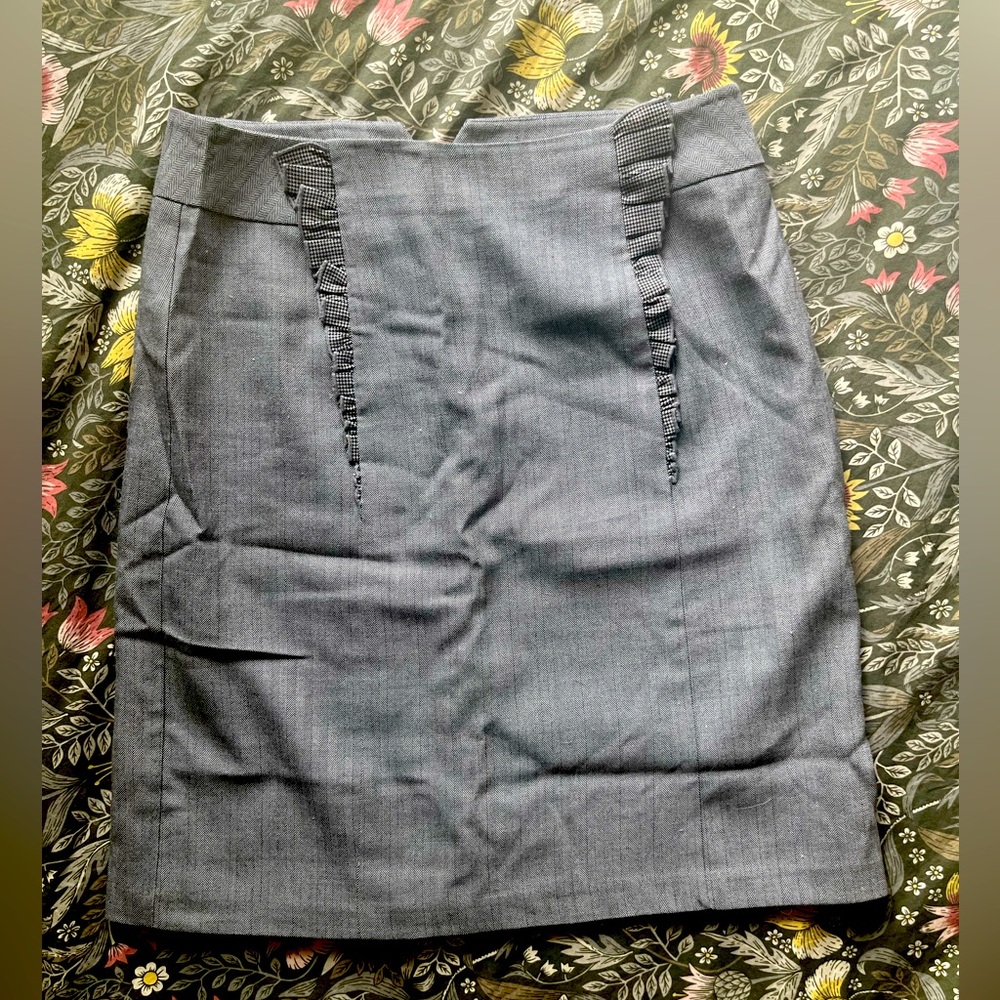 Anthropologie Houndstooth Pencil Skirt